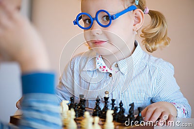 Cute children playing at home Stock Photo