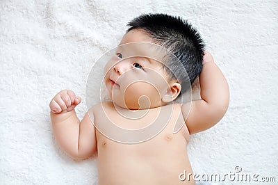 Cute Chinese baby Stock Photo