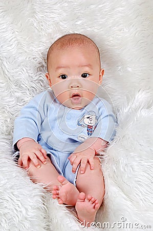 Cute chinese infant baby Stock Photo