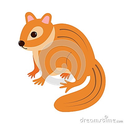 Cute chipmunk. Cartoon forest animal. Vector illustration Vector Illustration