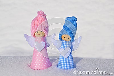 Cute Christmas angels. Stock Photo