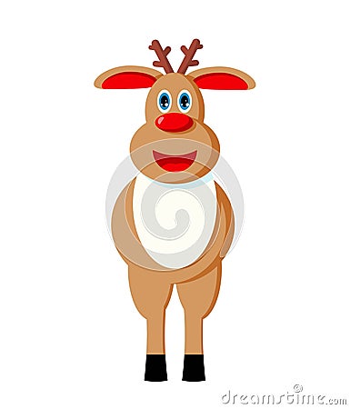 Cute Christmas deer concept Vector Illustration