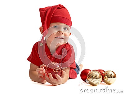 Cute Christmas gnome Stock Photo