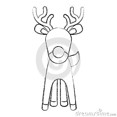 Cute christmas reindeer Vector Illustration