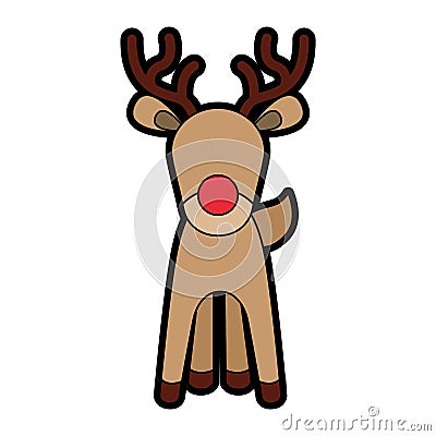 Cute christmas reindeer Vector Illustration