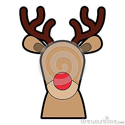 Cute christmas reindeer Vector Illustration