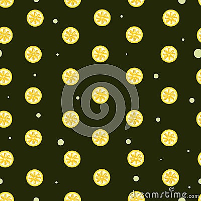 cute citrus cartoon seamless pattern Vector Illustration