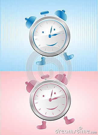 Cute clock Vector Illustration