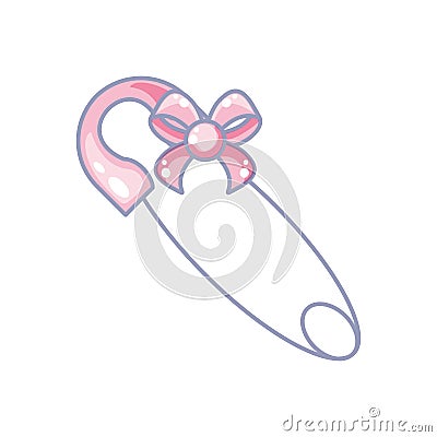 cute clothespin hook isolated icon Cartoon Illustration