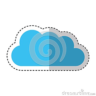 Cute cloud isolated icon Vector Illustration