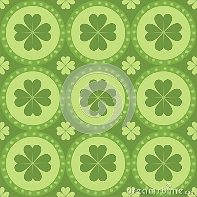 Cute clover pattern Vector Illustration