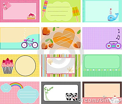 A Cute Collection of Vector Label / Card Vector Illustration