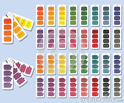 Cute Color Picker Vector Set. Vector Illustration