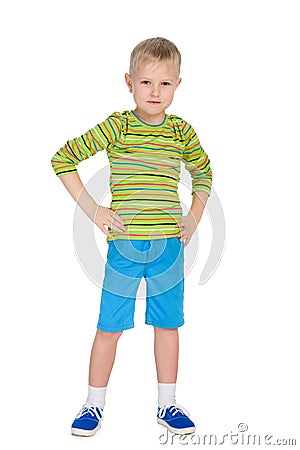 Cute confident little boy Stock Photo