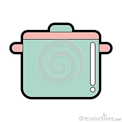 Cute Cooking pot graphic design Vector Illustration