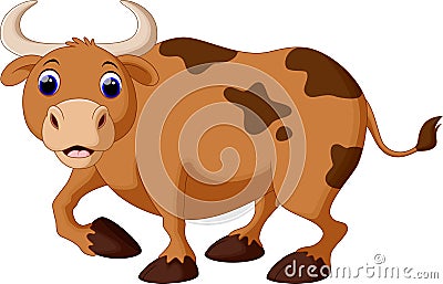 Cute cow cartoon Stock Photo