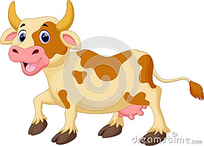 Cute cow cartoon Stock Photo