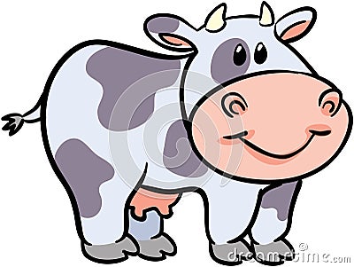 Cute cow vector illustration Vector Illustration