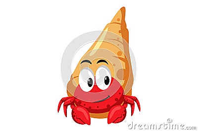 Cute Crab Character Design Illustration Vector Illustration