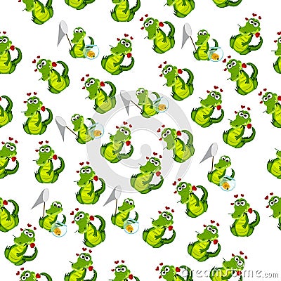 Cute crocodile or alligator Vector Illustration