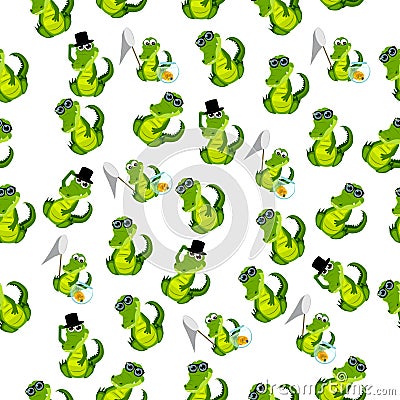 Cute crocodile or alligator Vector Illustration