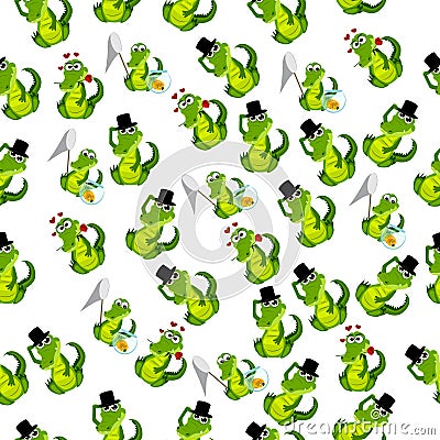 Cute crocodile or alligator Vector Illustration