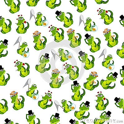 Cute crocodile or alligator Vector Illustration