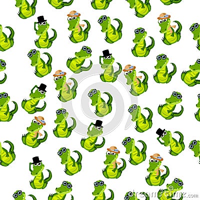 Cute crocodile or alligator Vector Illustration