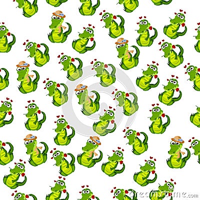 Cute crocodile or alligator Vector Illustration