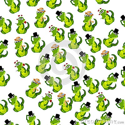 Cute crocodile or alligator Vector Illustration