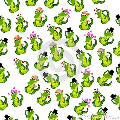 Cute crocodile or alligator Vector Illustration