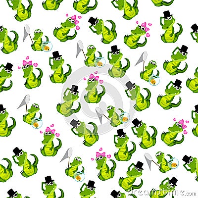 Cute crocodile or alligator Vector Illustration