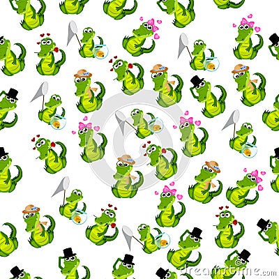 Cute crocodile or alligator Vector Illustration