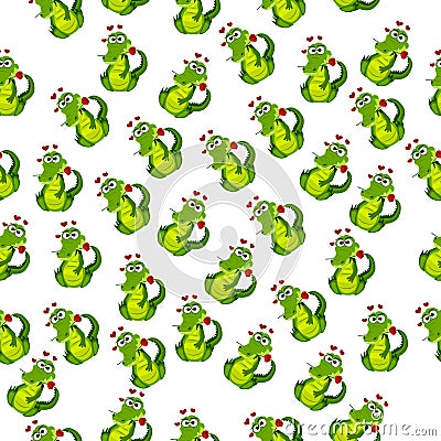 Cute crocodile or alligator Vector Illustration