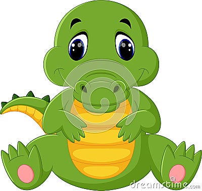 Cute crocodile cartoon Vector Illustration