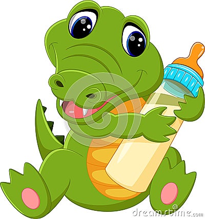 Cute crocodile cartoon Vector Illustration