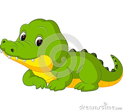 Cute crocodile cartoon Vector Illustration