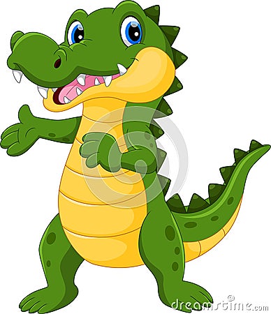 Cute crocodile cartoon Stock Photo