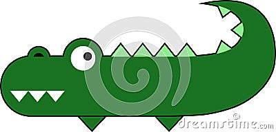 Cute crocodile Vector Illustration