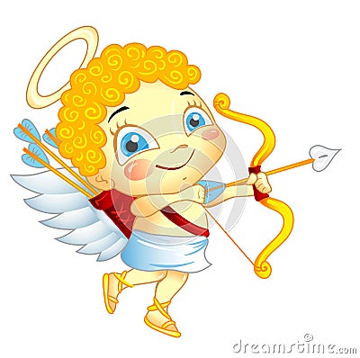 Cute Cupid Vector Illustration