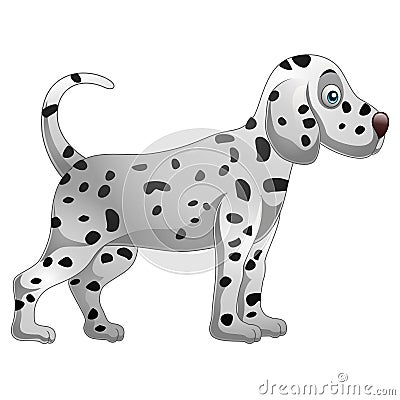 Cute Dalmatian Dog Vector Illustration