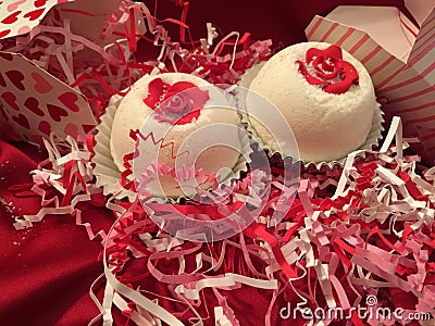 Cute Decorative Bath Bombs Stock Photo