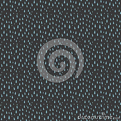 Cute decorative seamless pattern with raindrops Vector Illustration