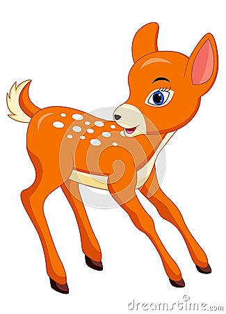 Cute deer cartoon Vector Illustration