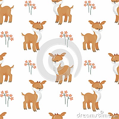 Cute deer pattern Vector Illustration