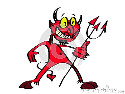 Cute devil Cartoon Illustration