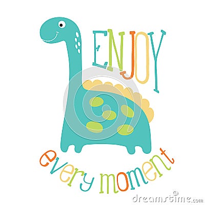 Cute dino illustration Vector Illustration