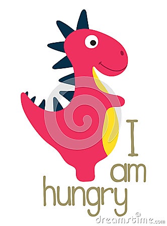 Cute dino illustration Vector Illustration