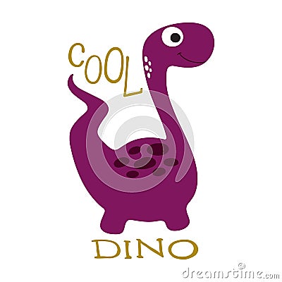 Cute dino illustration Vector Illustration