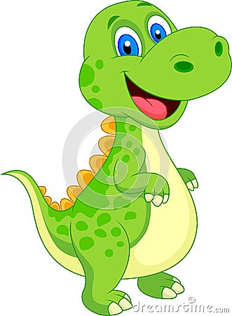 Cute dinosaur cartoon Vector Illustration